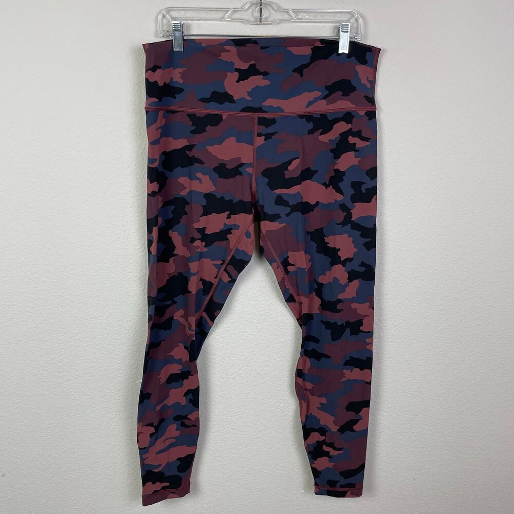 Lululemon Maroon Gray Camo Print Leggings 16 - Picture 2 of 7